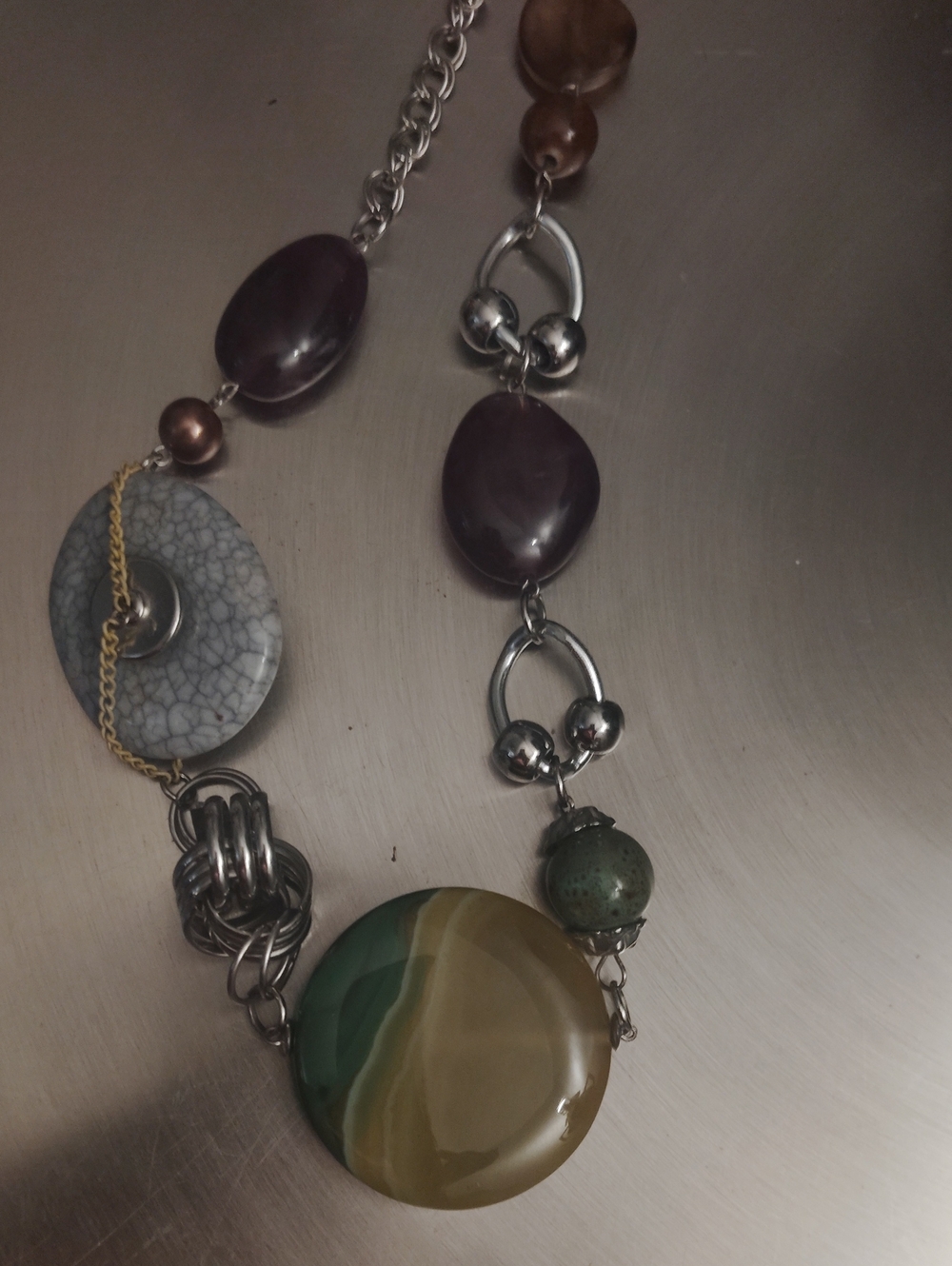 Multicolor Beaded Statement Necklace - Women Jewelry